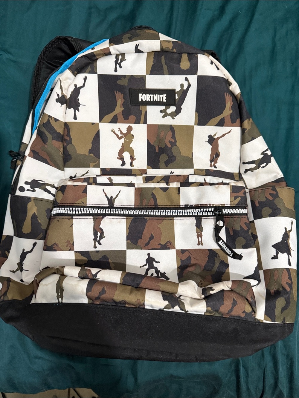 Camo Checkerboard Backpack - Brown/Black
